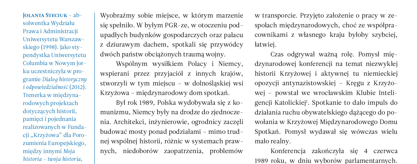 Krzyżowa – pojednanie w praktyce || Jolanta Steciuk