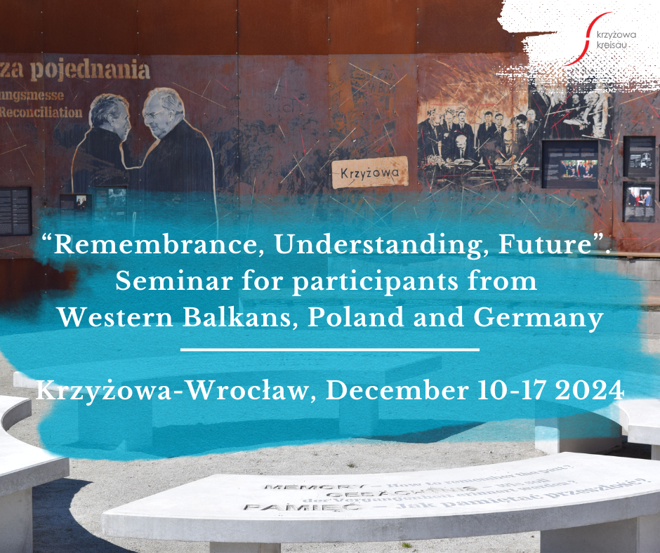 ‘Remembrance, Understanding, Future’ Seminar brings together youth from Western Balkans, Poland, and Germany. Krzyżowa-Wrocław, 10–17 December 2024