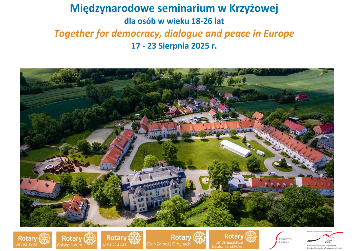 Open Call / Rejestracje Międzynarodowe seminarium w Krzyżowej dla osób w wieku 18-26 lat
