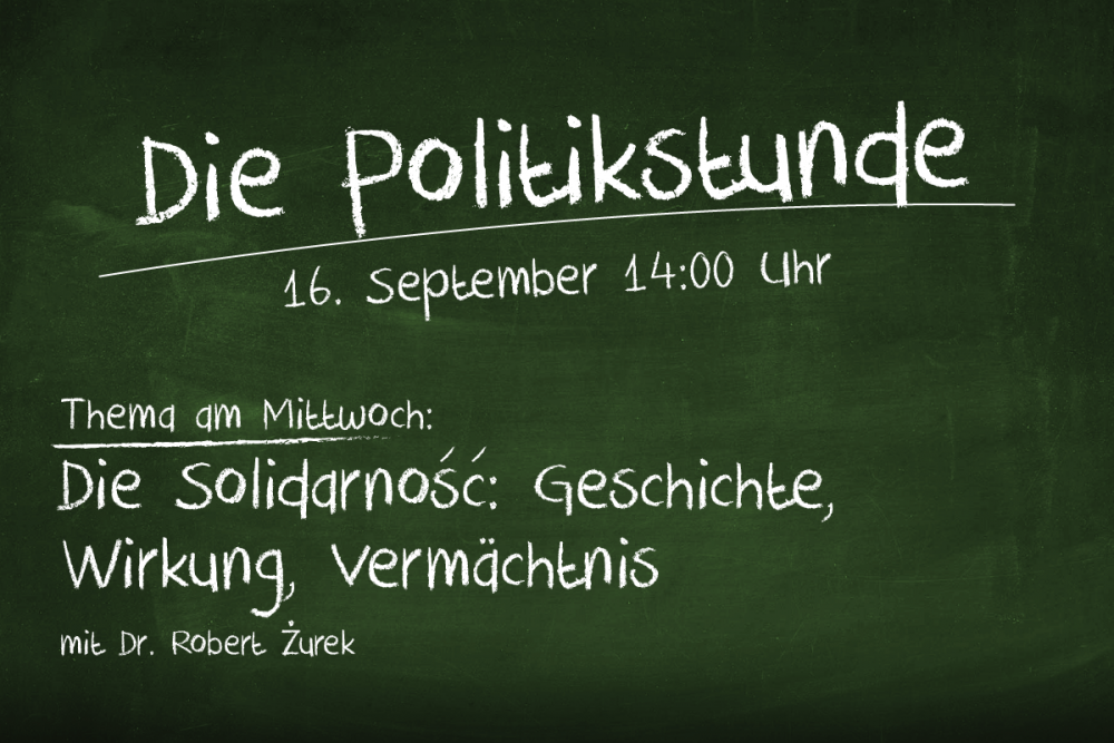 LIVE aus Kreisau – die Politikstunde der BPB! - 16. September, 14:00 Uhr 